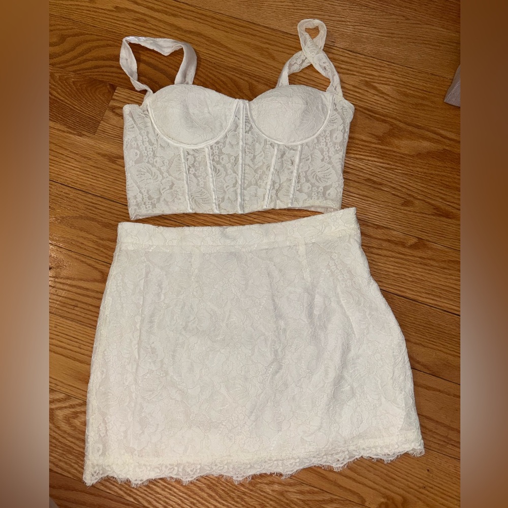 Aqua Ivory Lace Set - Picture 7 of 13